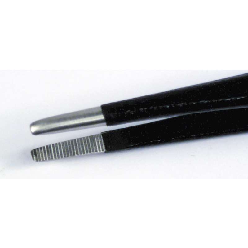 ESD-Safe Style 40-SA Stainless Steel Anti-Magnetic Tweezers with Blunt Serrated Tips, 5-11/16"